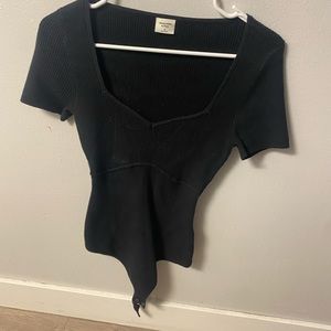Abercrombie corset sweetheart neckline bodysuit